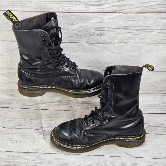 Dr. Martens 1490 Boots US Size M-5 / W-6 Black Leather Lace Up Combat AirWair main image 7